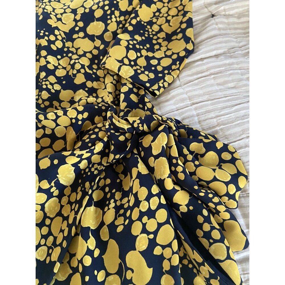 Victoria Beckham Crepe Faux Wrap Mini Dress sz 6 Retail $1200 Party Bow Luxury - Picture 5 of 11